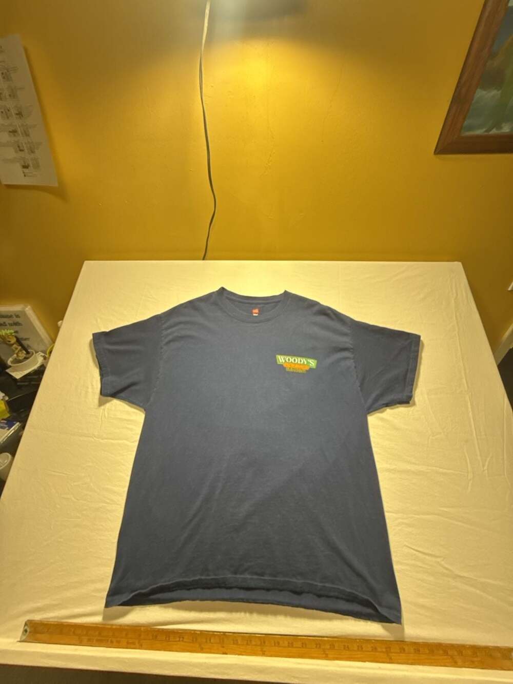 Hanes Woody's Draught Beer Hawaii T-Shirt Size XL Blue